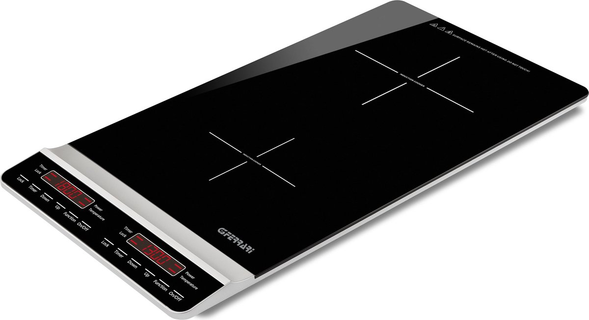 G3 Ferrari Dinamiko Deep Noir Comptoir 29.5 cm Plaque avec zone à induction 2 zone(s)