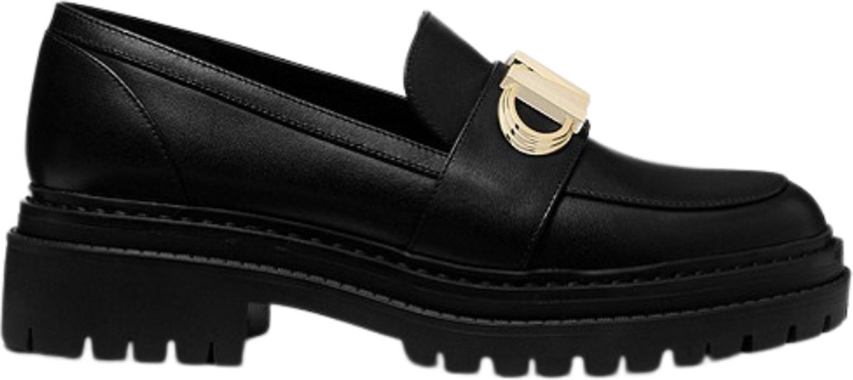 Michael Kors Parker Leather Loafer Dames Schoen - Zwart - Maat 38