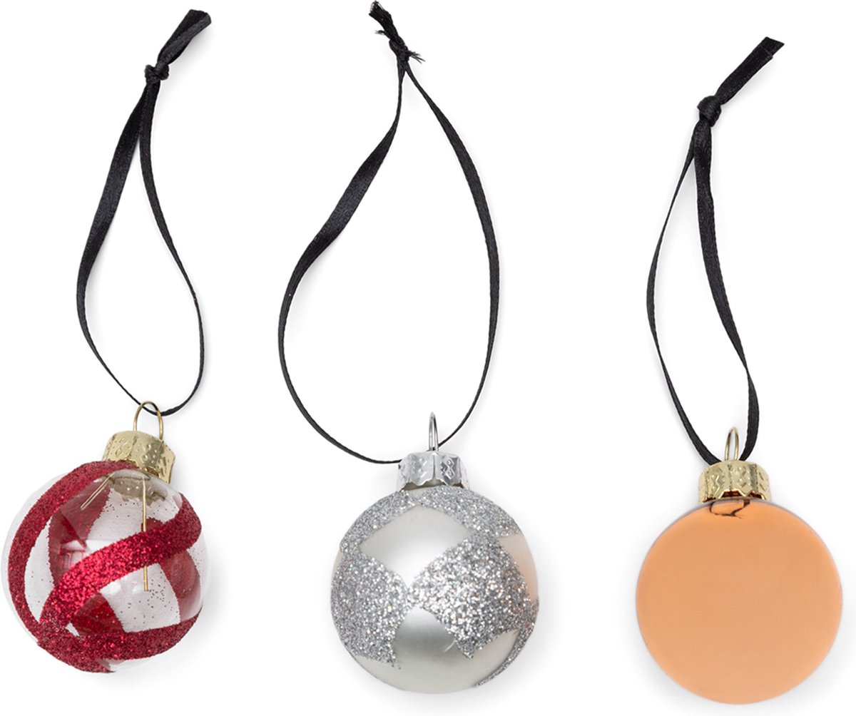 Riviera Maison Kerstbal - Christmas Memories Mini Ornaments - 9 Stuks
