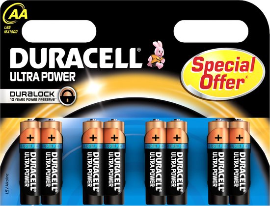 Duracell Ultra Power AA Alkaline Batterijen 4x2 Stuks