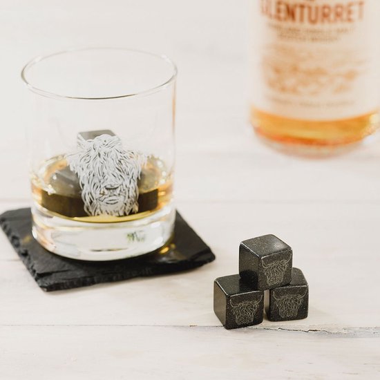 Whiskystenen Schotse Hooglander - Gegraveerd - Just Slate Company Scotland