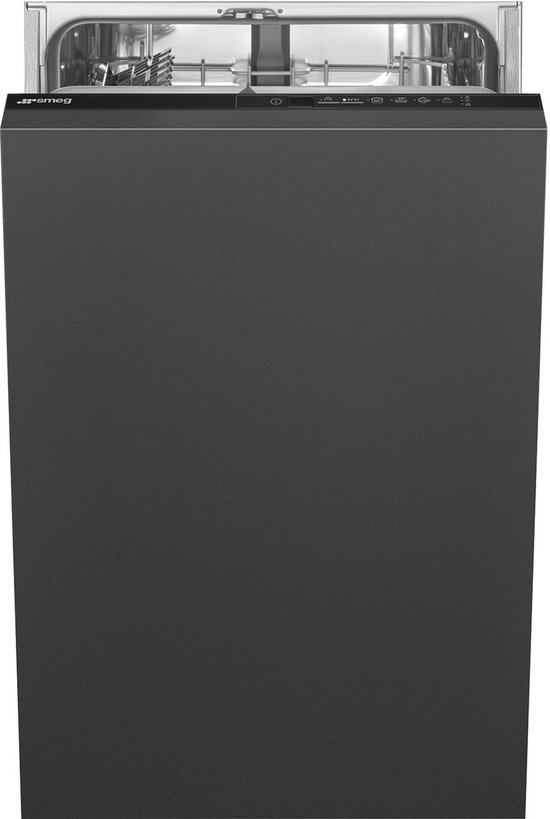 SMEG ST4512IN – Inbouw Vaatwasser – 45 cm Slimline – 9 Couverts – Volledig Integreerbaar – Zwart