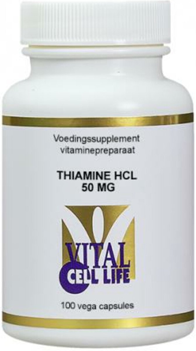 Goedkoopste Vital Cell Life Thiamine HCL 50mg 100 Vegetarische capsules