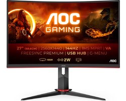 AOC CQ27G2U – QHD VA Curved 144Hz Gaming Monitor – 27 Inch