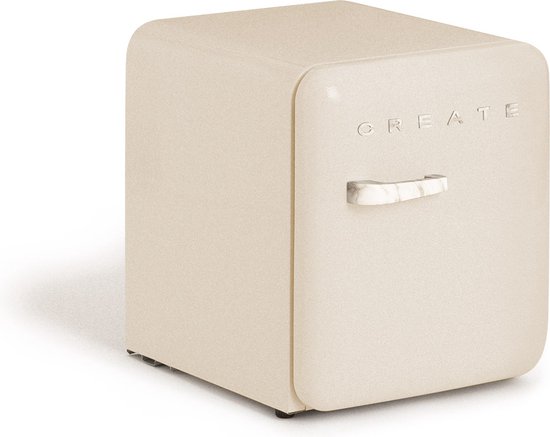 CREATE - Koelkast in retrostijl - Gebroken wit - Handvat Marmer - FRIDGE RETRO 48L van create — afbeelding 4