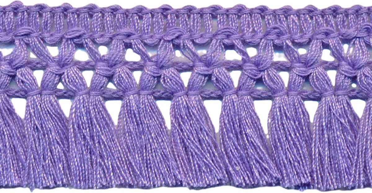Franjeband - Kwastjesband - 32 mm - Lila - 5 Meter