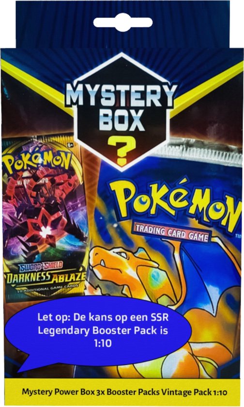 Afbeelding van het spel Pokémon Mystery Power Box 3x Booster Packs Vintage Pack 1:10! Gradingshop