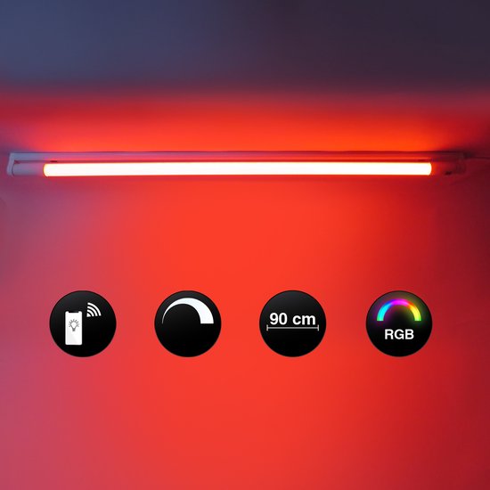 Slimme WiFi LED TL Buis - 90cm - Incl. Armatuur - RGB Gekleurd Licht -  Regenboog Licht... | bol.com