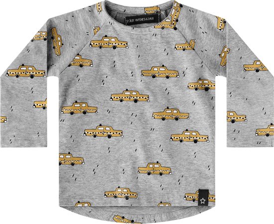 Your Wishes Longsleeve Yellow Taxi - T-shirt - Lange Mouwen - Baby - Jongen - Maat: 74/80