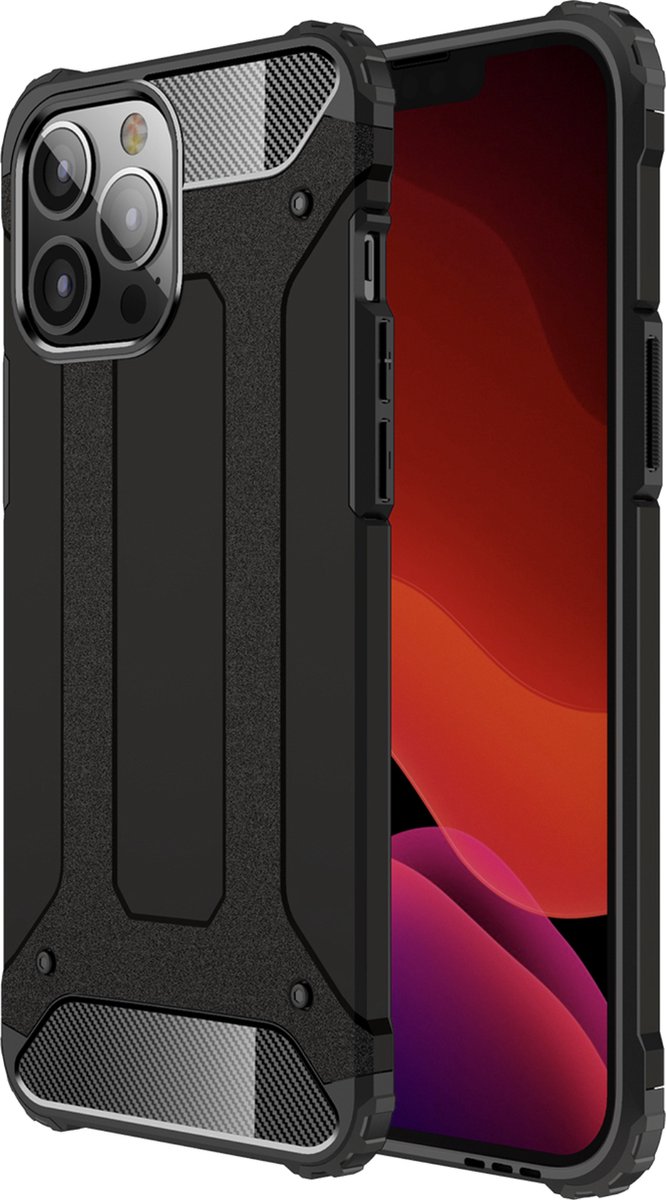 Backcover geschikt voor Apple iPhone 13 Pro - Zwart - Shockproof Armor
