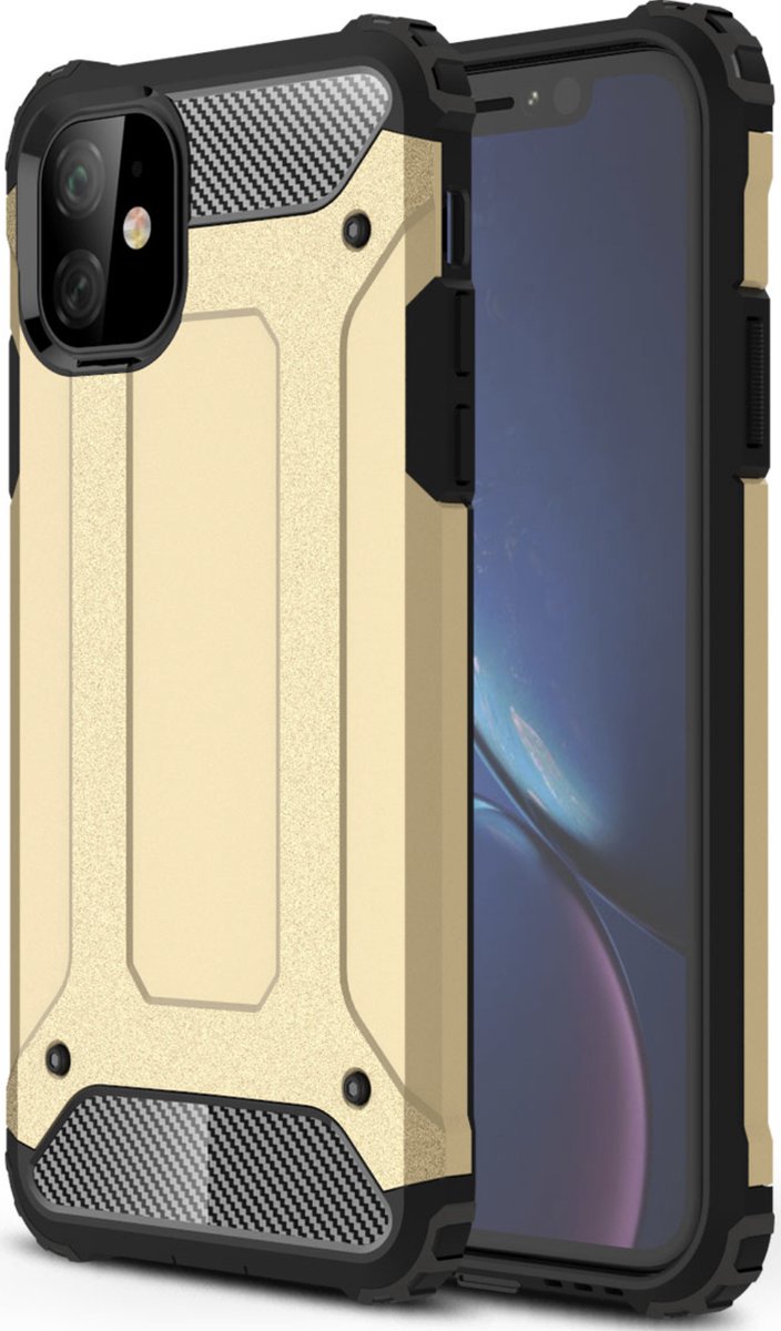 Backcover geschikt voor Apple iPhone 11 - Goud - Shockproof Armor