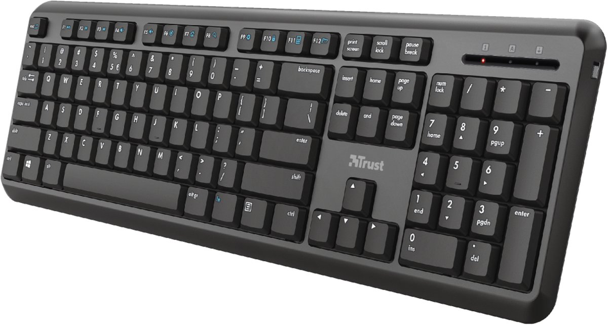 Trust - TK-350 Draadloos toetsenbord - Stille toetsen - Mac, Windows & ChromeOS - Zwart