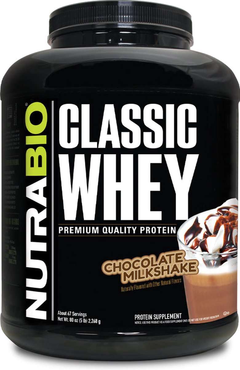 Goedkoopste NutraBio Classic Whey Protein - Strawberry Shortcake - 2300 gram