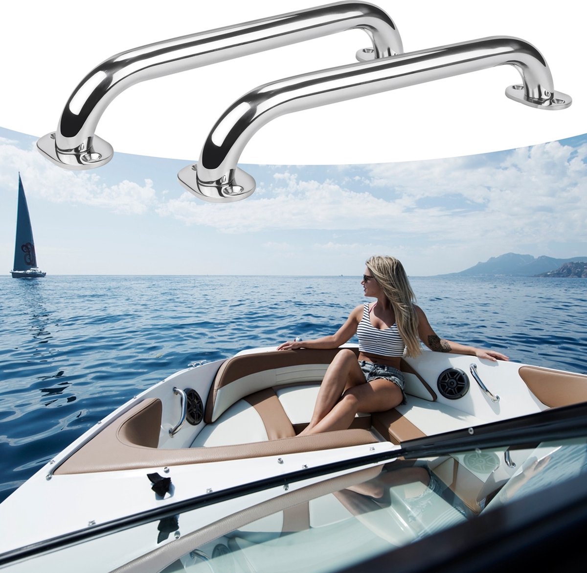Achilles® Handreling voor Boot - Veiligheidsgreep - Boot Accessoires - Boot Handgreep - Marina