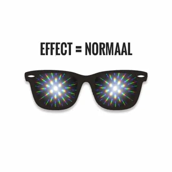 Freaky Glasses® - deluxe spacebril - festival bril - dames en heren - transparant van Merkloos — afbeelding 2