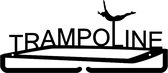 Trampoline Medaillehanger zwarte coating - staal - (35cm breed) - Nederlands product - incl. cadeauverpakking - sportcadeau - medalhanger - medailles - muurdecoratie