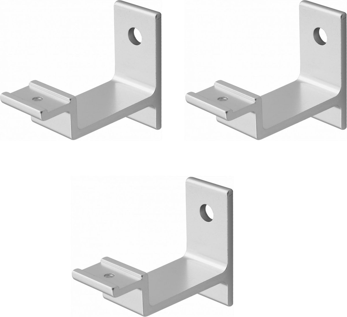 Hermeta leuninghouder - 3541-01 - Aluminium - Keilbout bevestiging - Vlak zadel - 3 stuks
