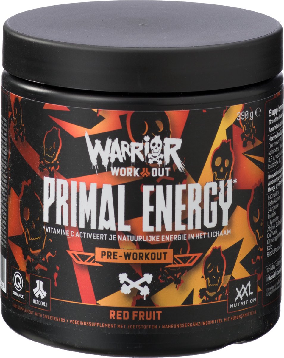 Q-dance Warrior workout Pre-Workout Red Fruit