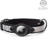 BJØRK Hondenhalsband Airtag - Reflecterend - Zwart - Verstelbaar - 25 tot 40 cm - Tracker- GPS - Geschikt voor Apple Airtag - Hondenriem