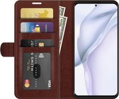 Casencentive Magnetische Leren Wallet case Huawei P50 bruin
