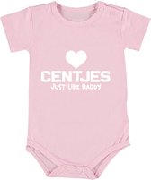 Love Centjes just like Daddy Meisjes Rompertje | romper | baby | babykleding | babyrompertje | kado | cadeau