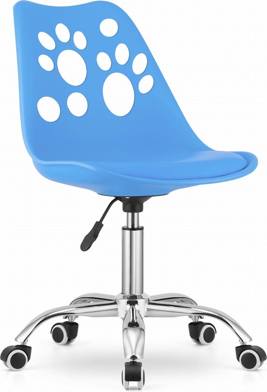PRINT - Chaise de bureau enfant - réglable en hauteur - bleu | bol