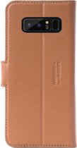 JT Berlin Hoesje voor Samsung Galaxy Note 8 - Bookcase (Genuine Leather) Bruin / Cognac