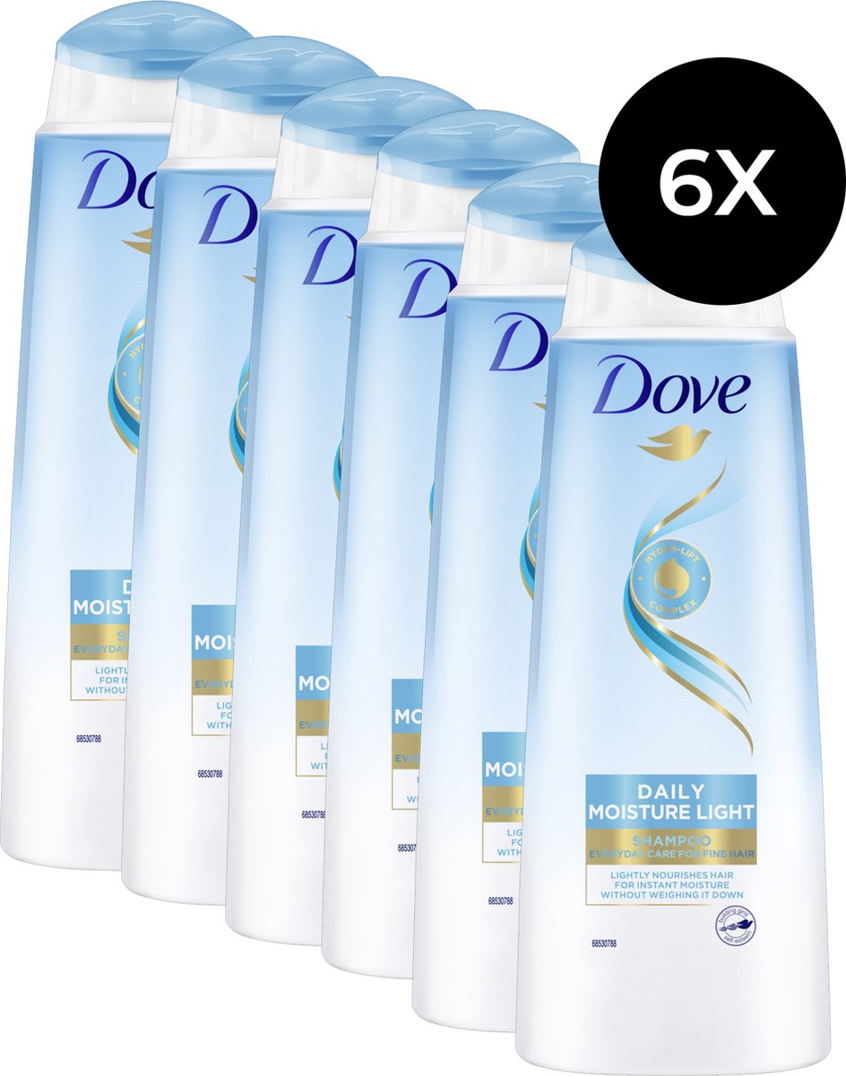 Dove Daily Moisture Light Shampoo - 400 ml (6 stuks)
