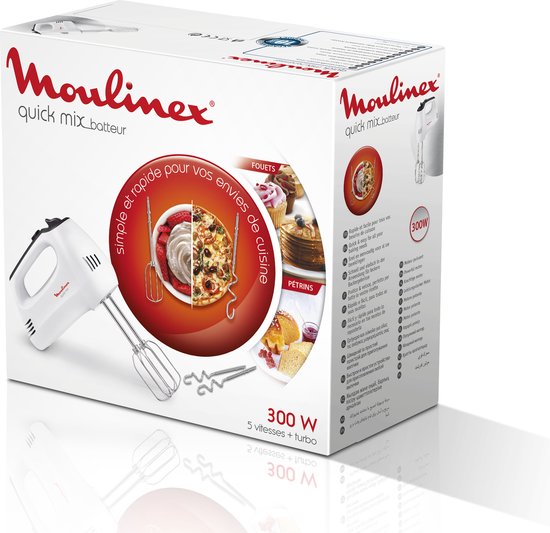 Moulinex Quick Mix Batteur à main 300 W Blanc