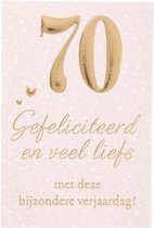 Cartes à chiffres - La plus belle Age - Carte d'anniversaire 70 Félicitations et beaucoup d'amour avec ?