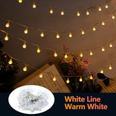 Homezie Lichtsnoer - 10 meter 100 LED lampjes - Warm wit - Lichtslinger - Kerstverlichting buiten - Kerstverlichting binnen - Lampjes slinger - Prikkabel