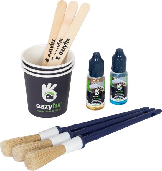 EAZYFIX® Houtversterker met toebehoren - onderhoud hout - sterke hechting - langdurig resultaat - 13 ML - snel en eenvoudig mengen