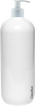 Lege Plastic fles 1 liter PET wit - met witte pomp - set van 10 stuks - Navulbaar - Leeg