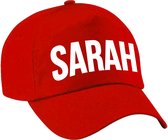 Sarah cadeau pet / baseball cap rood voor dames - Sarah