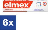 Elmex - Dentifrice - Anti-Caries - Adultes - 6 x 75 ML - Pack économique