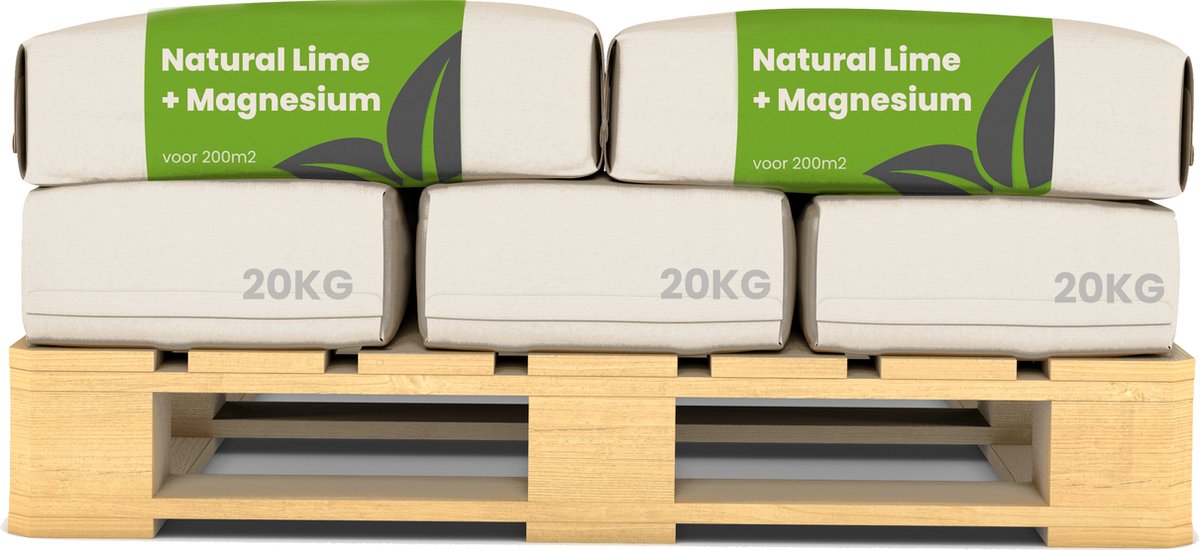 Kalk Korrel meststof verrijkt met magnesium (10x = 200Kg - Voor 4000m2) voor dieper bladgroen (+PH) Speciaal voor gazon, Perken, Moestuin en openbaar groen - Organifer