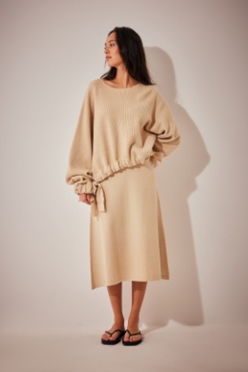 NA-KD Drawstring Knitted Sweater Dames Trui - Maat XS