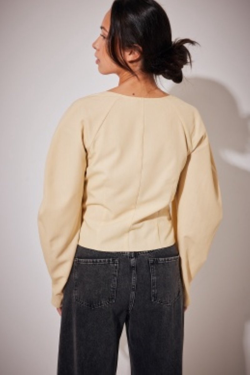 NA-KD Volume Sleeve Blouse Dames Blouse - Maat 42