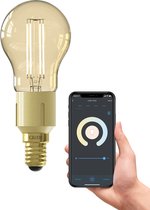 Calex Slimme Lamp - Wifi LED Filament Verlichting - E14 - Smart Lichtbron Goud - Dimbaar - Warm Wit licht - 4,5W