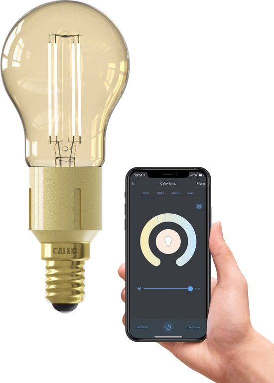doden Doe mee verkoudheid Calex Slimme Lamp - Wifi LED Filament Verlichting - E14 - Smart Lichtbron  Goud -... | bol.com