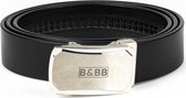 Curved - Black Belt B&BB/ Leren Riem/ Heren Riem/ Dames Riem/ B&BB / Automatische Gesp/ Runderleer/ RVS