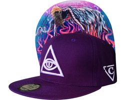 Capiche® Snapback Pet Heren – Levitatie – Paars – Verstelbaar met Druksluiting – Sportcap – Baseball Cap – Mannen Cap – Illuminati Oog Pet