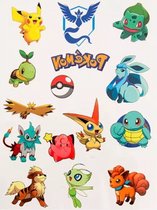 Pokemon Tijdelijke Plaktattoos - Kindertattoo Pikachu - Pokémon Tattoos - Kinder tattoo Pokemon - Tijdelijke tattoos - Plaktattoeages - Neptattoo - Pokemon Go - Kerstkado / Kerstcadeau - Pokémon Neptattoos - Fake Tatoeage