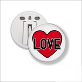 Button Met Clip 58 MM - Love