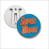Button Met Clip 58 MM - Super Mama