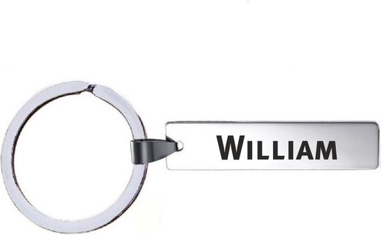 Sleutelhanger Met Naam - William - RVS