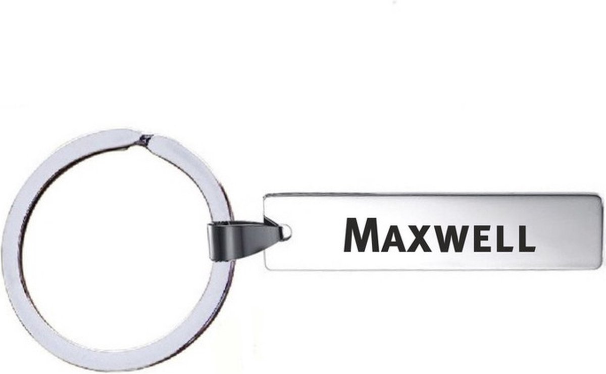 Sleutelhanger Met Naam - Maxwell - RVS