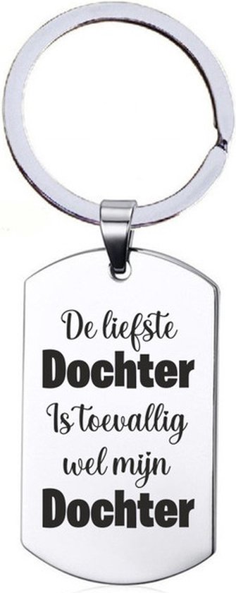Porte-clés en acier inoxydable - La plus chère fille est par hasard ma fille