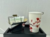 Cadeauset Kati mok Cherry blossom van Tea Forté plus 5 soorten thee