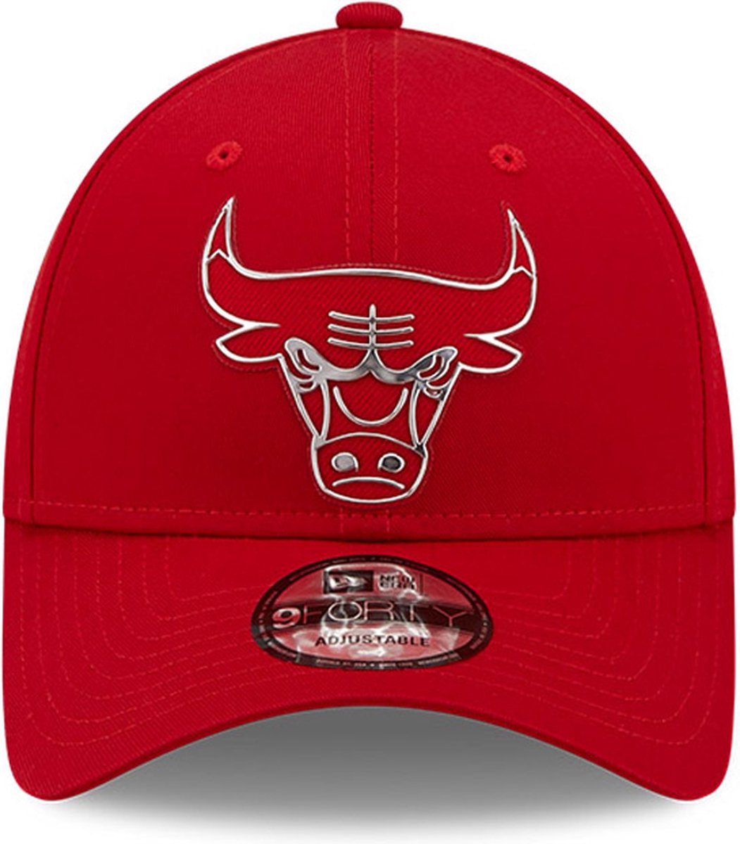 Chicago Bulls Foil Logo Red 9FORTY Adjustable Cap